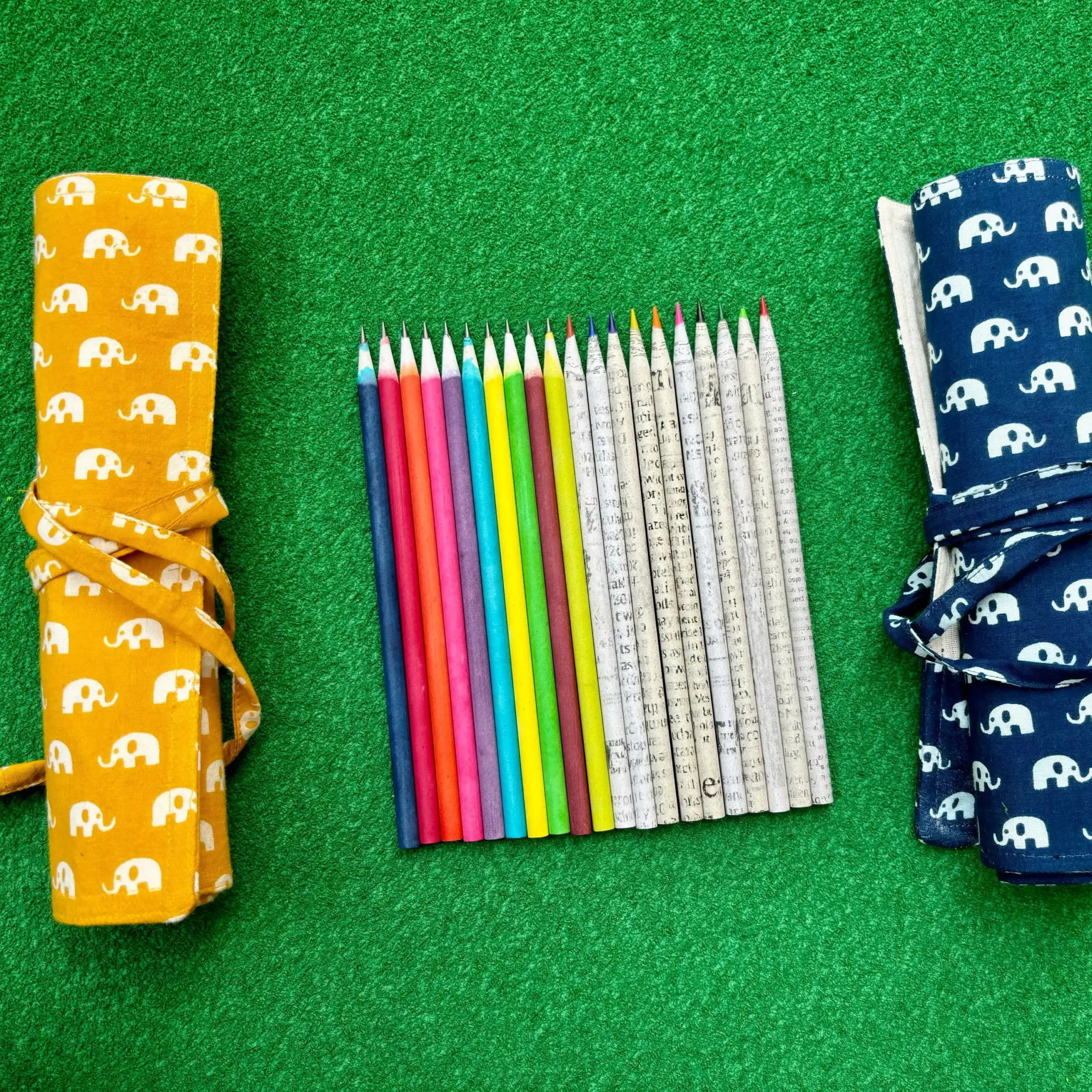Sooti X Carragreen Reusable Wrap - Elie Yellow Love with Seed Pencils - Image 3