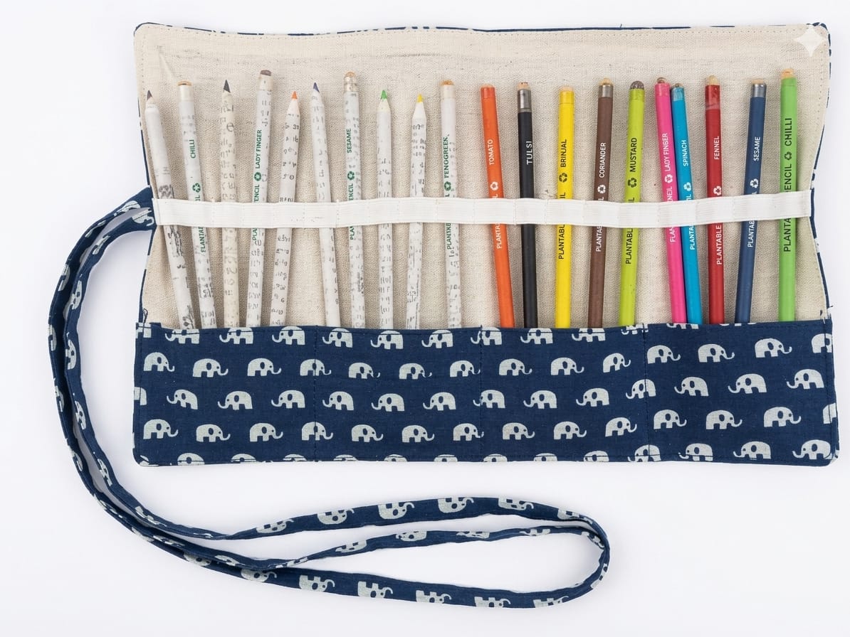 Sooti X Carragreen Stationary Wrap - Elie Blue Love with Seed Pencils